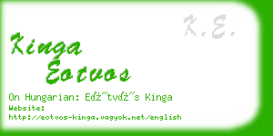 kinga eotvos business card