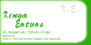kinga eotvos business card